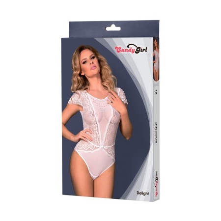 Body with rhinestones Candy Girl Delight, White, XL-2