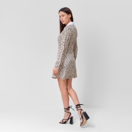 Women's dress with collar Mist p. 46, beige-4