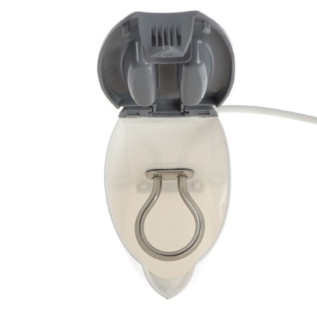 Electric kettle Gelberk GL-465, plastic, 0.5 l, 500 watts, white-gray-3