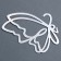 Set for decorating "butterflies", set of 5 pcs, color silver