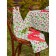 Female apron Sweetheart, size 60x80 cm, green color
