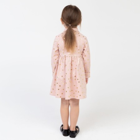 Платье детское KAFTAN "Сердечки", р. 32 (110-116), розовый-2