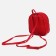 Mini-Ryukzak female made of artificial leather with lightning, 1 pocket, red color