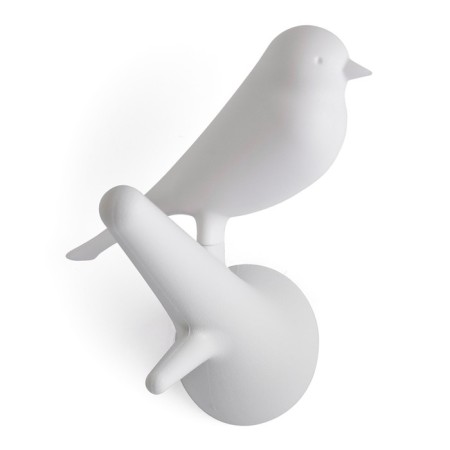 A set of 2 wall hangers sparrow, white color-1