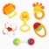 Set of rattles "Happy Baby", 6 pcs, crumb I