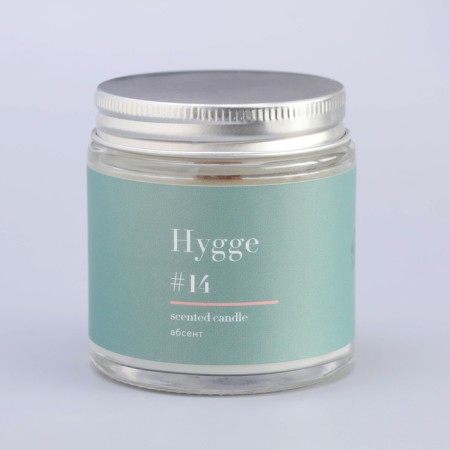 Aromatic candle "Hygge" #14 absinthe, soy wax, in a bank, 90 g-12