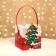 New Year. Box a gift New Year's folding PVC with handles, "Funned Christmas tree", 9 x 9 x 9.5 cm.