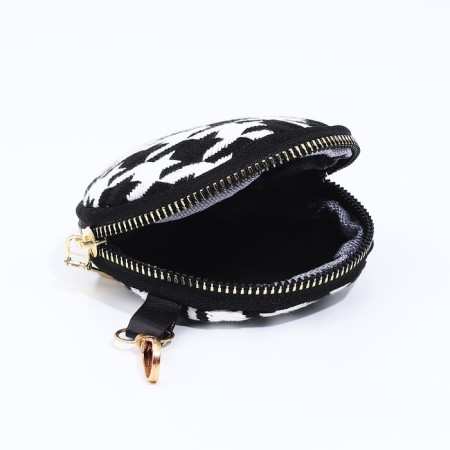 Bag Women's Cross-Bodi with a zipper, black/white color-6