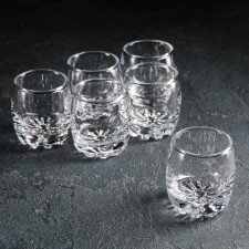 Set of glass piles for Sylvan vodka, 80 ml, 6 pcs