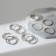 Set of rings 10 pieces "trend" elegance, white color in silver, mix size