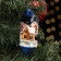 Christmas tree toy "candy winter night blue", author’s painting, 10 cm, porcelain