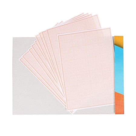 Large-scale-cordial A4 paper 10 sheets of Calligrata, orange mesh-3