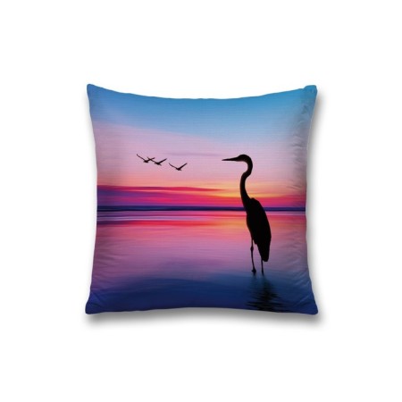 Pillowess decorative "Lonely crane", on a zipper, size 45x45 cm