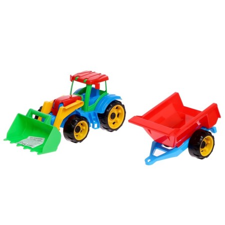 Tractor "Worker", with a trailer, mix-10