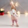 Polystone souvenir "Baby in pink, in cap, with heart/star" 18x5x3.5 cm