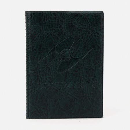 Cover for passport and auto documents, dark green color