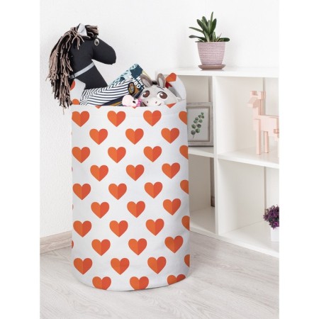 Basket for toys "Hearts, size 40x60 cm