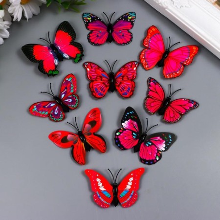 Magnet Plastic "Butterfly single wings pink" 4x6 cm