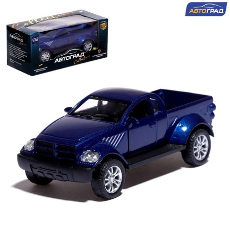Metal “Raptor” machine, doors open, 1:32, inertia, blue color