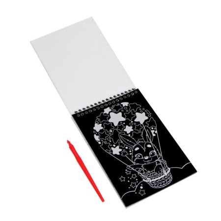 Notepads Lunar engraving coloring “Happy New Year” Bunnies, 14.8x21 cm-5