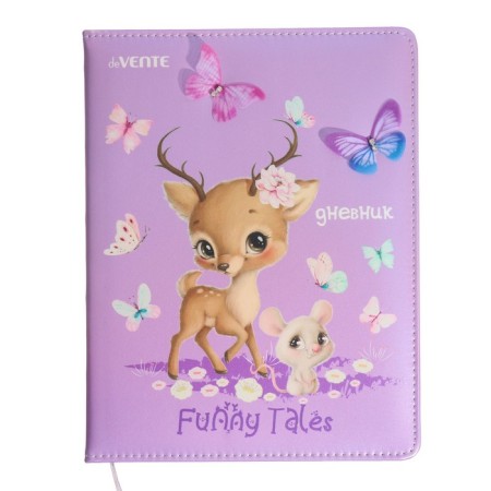 Universal diary for grade 1-11 Funny Tales, hard cover, artificial leather, foam rubber, lies, 80 g/m2