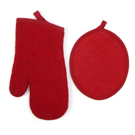 Complexes kit kitchen Ethel, red color: mittens 33x17 cm, take 24x19 cm-1