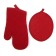 Complexes kit kitchen Ethel, red color: mittens 33x17 cm, take 24x19 cm