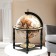 Globe bar decorative "Wanderer map" with a stand below 41.6x41.6x56 cm