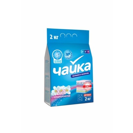 Powder for washing Seagull 2 ​​in 1 "Cleanliness and freshness", automatic, 2 kg