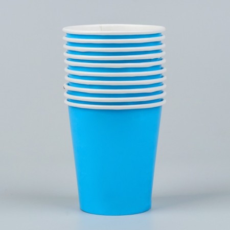 A single -single glass, monophonic, blue color, 205 ml-1