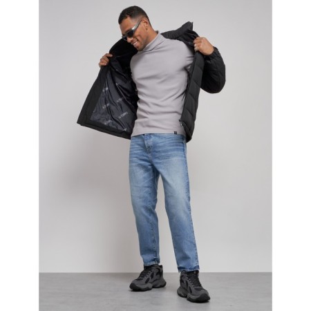 Sports male winter, size 58, black color-12