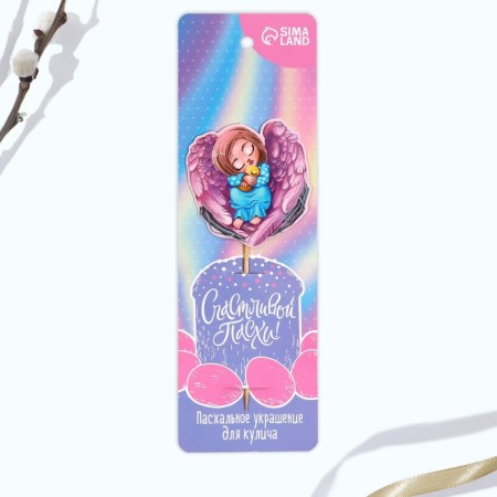 Topper for decorating Easter cake "Angel"-1