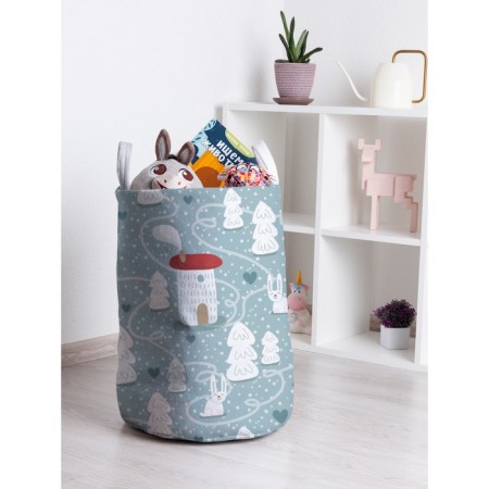 Basket for toys "Snow settlement, size 35x50 cm