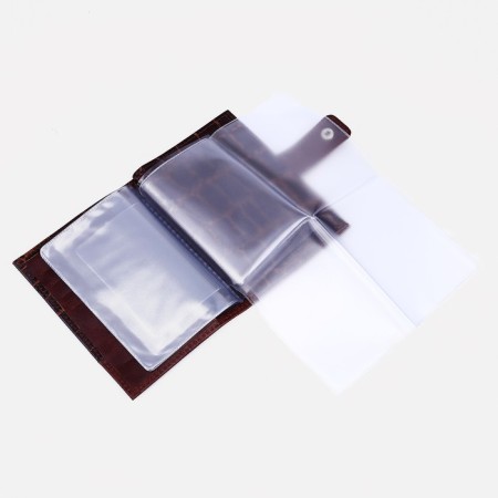 Cover for autoDocations and passports, 4 pockets for cards, brown color-3
