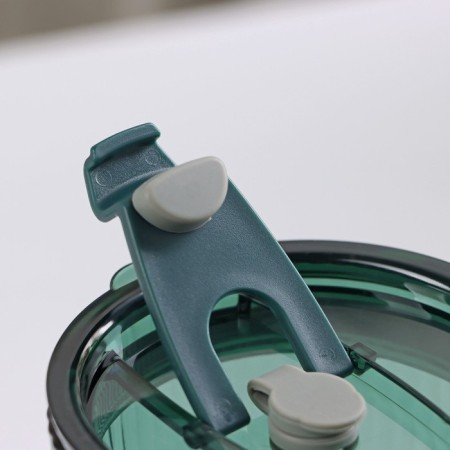 A glass glass with a lid and a pipe "Wine Verde", 350 ml, green color-7