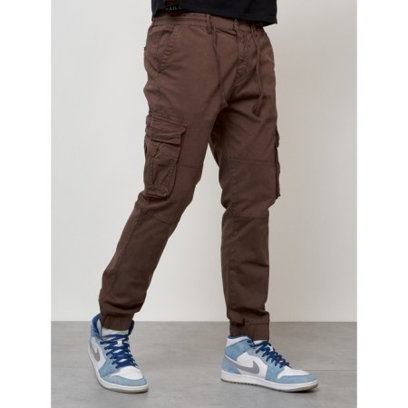 Cargo jeans men, size 50-52, brown color-6