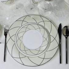Set of plates Lenardi Pandora Cream, D = 16.5 cm, 6 pcs