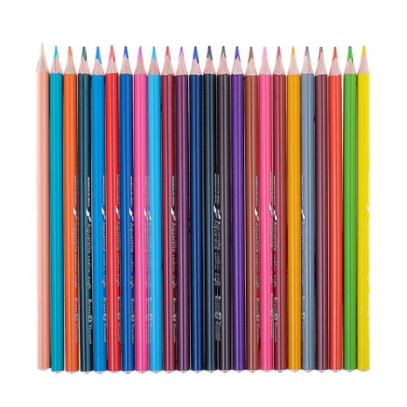 Watercolor pencils 24 colors BrunovisConti Aquarelle, three -sided-3