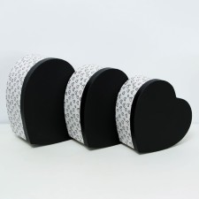Set of boxes 3 in 1 heart l: 28.5x26.3x13 m: 26x24x11.5 s: 23.5x21.5x10 cm