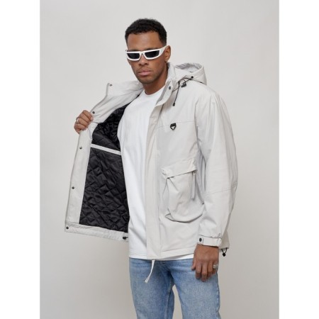 Male spring jacket, size 56, light gray color-9