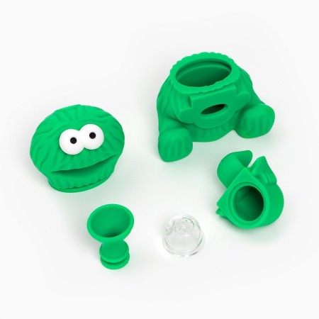 Bong smoking "Green Condeem", 11.5 x 7.5 x 7.5 cm-7