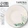 Deep plate ceramic "leaves", 20.5 cm, 550 ml, white color
