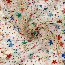 Slight of Organza, stars and peas, 100 × 150 cm