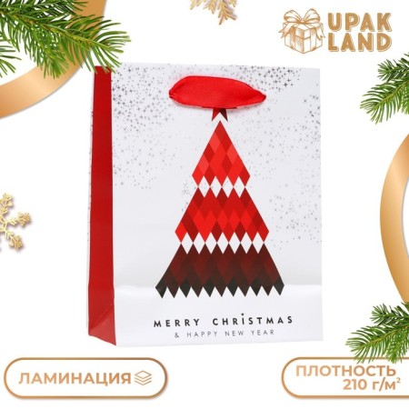 Laminated "colorful Christmas tree" 11.5 x 14.5 x 6 cm-2