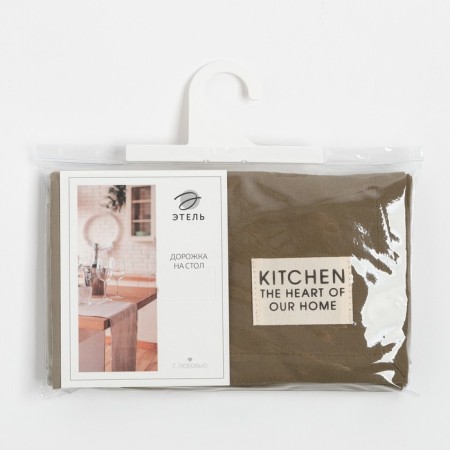 Path on the table Ethel Kitchen 40x150 cm, green color, 100% cotton, sarzha 220 g/m2-6