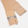 Women's belt, width 6 cm, metal buckle, beige color