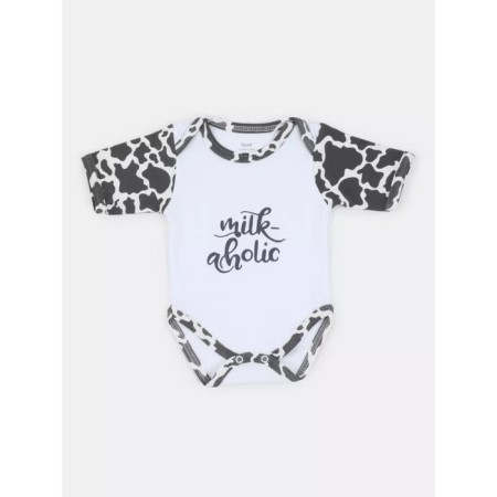 Body Children with short sleeves Rant Milk-Aholic, height 56 ​​cm, white color-1