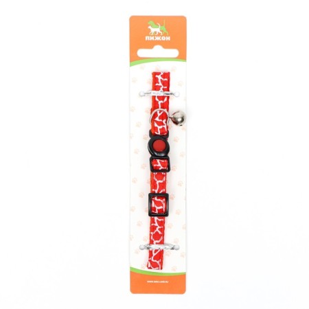Fly collar "giraffe", 30 x 1 cm, red-7