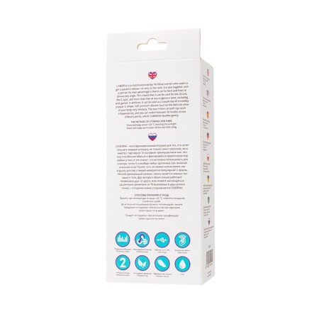 Multifunctional vibrator L’Eroina Caberna, 20 cm, silicone, burgundy color-9