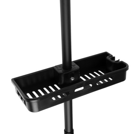 The shower system Zein Z3860, mixer, tropical and hand watering can, shelf, brass, black-11